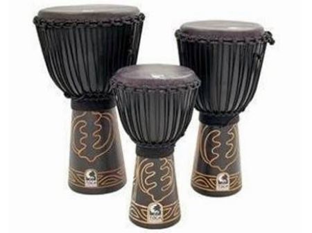 TOCA DJEMBE 13"  BLACK MAMBA WITH BAG AND DJEMBE HAT  