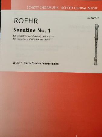 Slika ROEHR:SONATINE NO.1 FOR RECORDER IN C