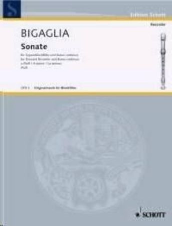 BIGAGLIA:SONATE A-MOLL FOR SOPRAN RECORDER