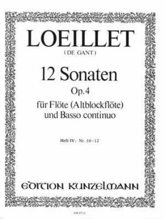 LOEILLET:12 SONATEN OP.4 10-12 HEFT 4