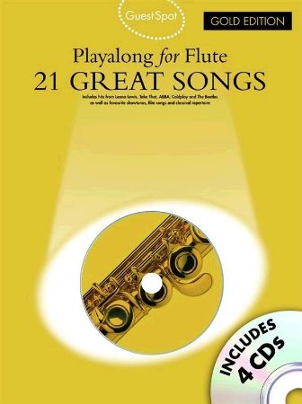 GUEST SPOT 21 GREAT SONGS+4CD PLAYALONG FLUTE