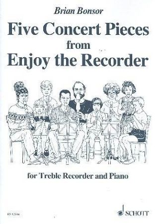 Slika BONSOR:FIVE CONCERT PIECES FOR TREBLE RECORDER AND PIANO