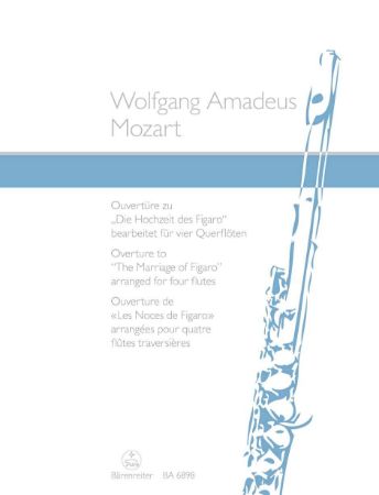 Slika MOZART:OVERTURE TO "THE MARRIAGE OF FIGARO" ARR. FOR FOUR FLUTES
