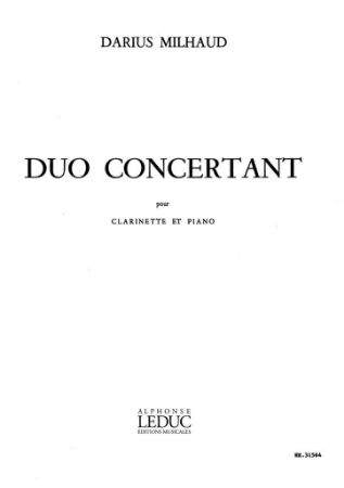 MILHAUD:DUO CONCERTANT,CLARINET+PIANO