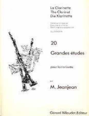 Slika JEANJEAN:20 GRANDES ETUDES CLARINETTE