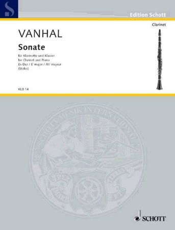 VANHAL:SONATE ES-DUR CLARINET AND PIANO