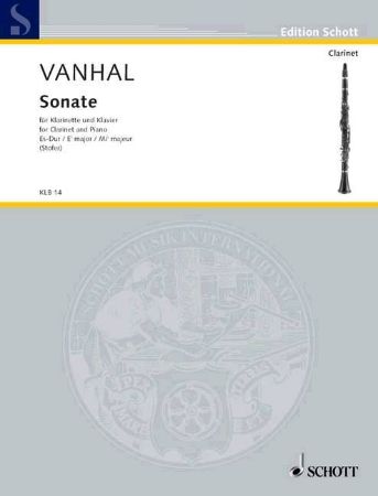 Slika VANHAL:SONATE ES-DUR CLARINET AND PIANO