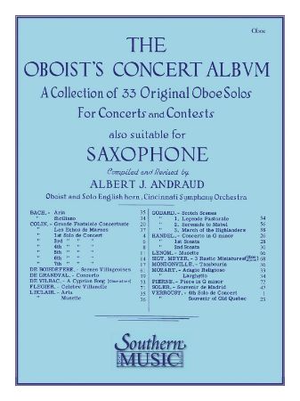 Slika THE OBOIST'S CONCERT ALBUM OBOE ALSO SUITABLE FOR SAXOPHONE
