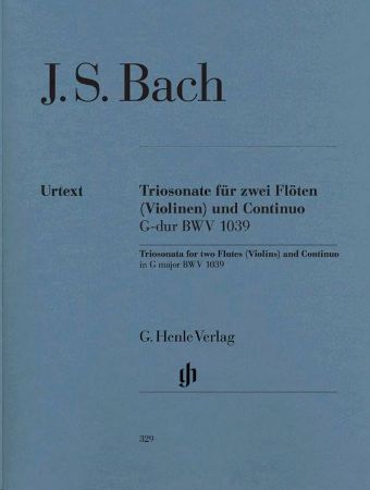 Slika BACH J.S.:TRIO SONATA FOR TWO FLUTES(VIOLINS) IN G MAJOR BWV 1039