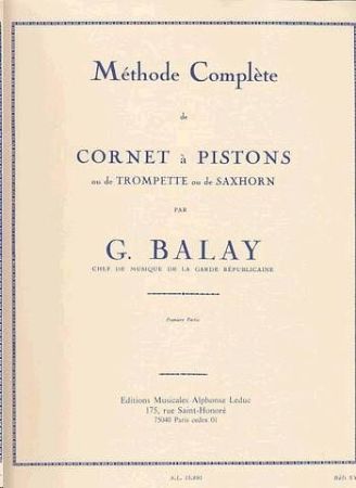 BALAY:METHODE COMPLETE DE TROMPETTE 1