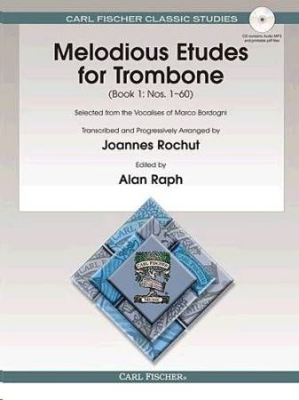 Slika ROCHUT/BORDOGNI:MELODIOUS ETUDES FOR TROMBONE 1 +CD