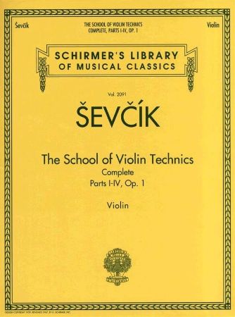 Slika ŠEVČIK:THE SCHOOL OF VIOLIN TECHNICS COMPLETE PARTS 1-4 OP.1