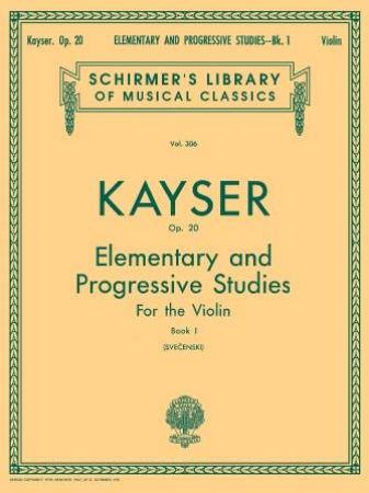 Slika KAYSER:ELEMENTARY AND PROGRESSIVE STUDIES VIOLIN OP.20/1