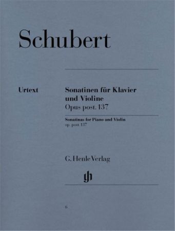 SCHUBERT:VIOLIN SONATINAS OP.137 VIOLIN AND PIANO