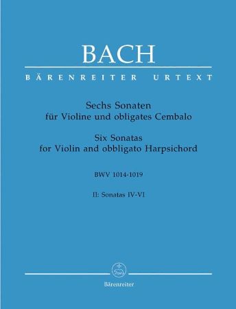 Slika BACH J.S.:SIX SONATAS FOR VIOLIN AND OBBLIGATO HARPSICHORD VOL.2