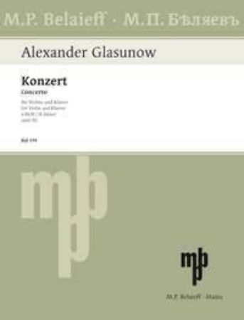 GLASUNOW:CONCERTO FOR VIOLIN AND PIANO OP.82 A-MOLL