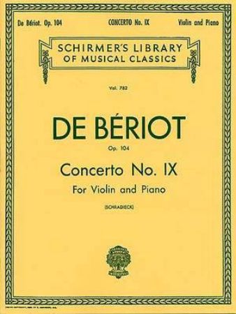 Slika BERIOT:CONCERTO NO.9 VIOLIN AND PIANO