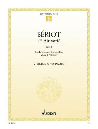 Slika BERIOT:AIR VARIE OP.1,VIOLINE AND PIANO