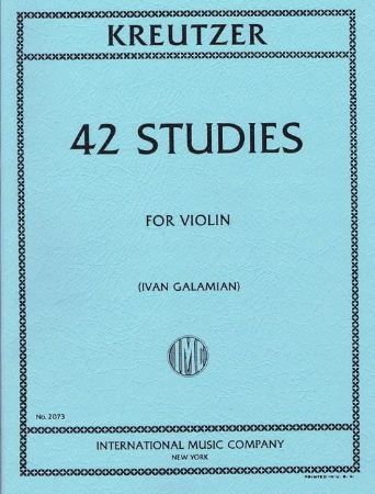 KREUTZER:42 STUDIES FOR VIOLIN (GALAMIAN)