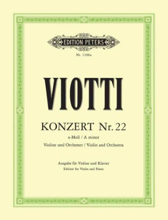 Slika VIOTTI:KONZERT NR.22 A-MOLL VIOLIN AND PIANO