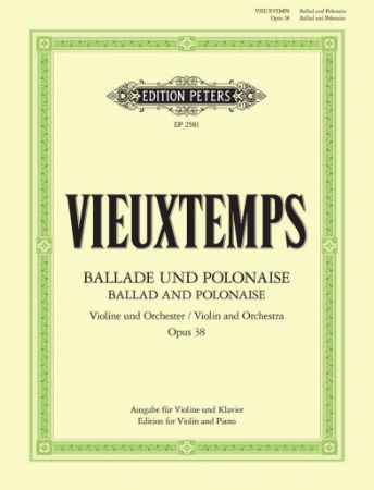 Slika VIEUXTEMPS:BALLADE UND POLONAISE OP.38 VIOLIN AND PIANO