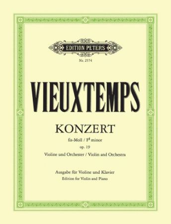 Slika VIEUXTEMPS:KONZERT NO.2 OP.19 FIS-MOLL VIOLIN AND PIANO