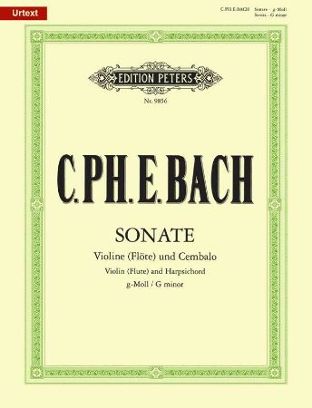 BACH C.PH.E.:SONATE G MOL VIOLIN AND PIANO