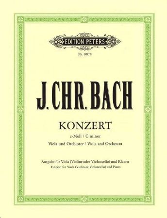 Slika BACH J.CH:KONZERT VIOLA AND PIANO(EDITION FOR CELLO OR VIOLIN) C-MOLL