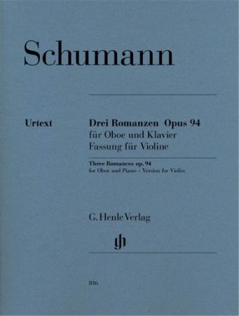Slika SCHUMANN:ROMANZEN OP.94 FOR OBOE VERSION FOR VIOLIN AND PIANO