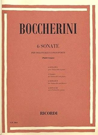 Slika BOCCHERINI:6 SONATE FOR CELLO & PIANO