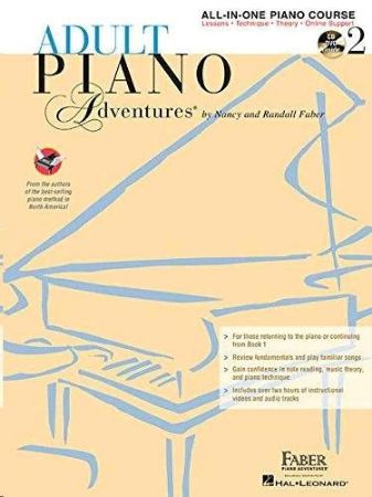 FABER:ADULT PIANO ADVENTURES ALL IN ONE COURSE 2 +CD+DVD