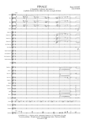 Slika ADAMIČ B. - FINALE iz opere Sneguljčica za pihalni orkester in g