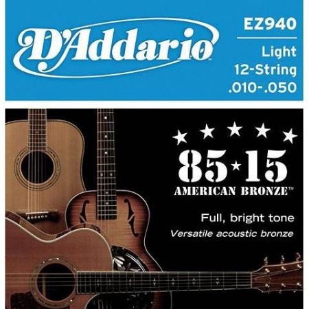 Slika DAddario strune za akustično kitaro EZ940 12 strun 10 50