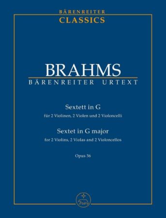 BRAHMS:SEXTETT IN G OP.36,SCORE