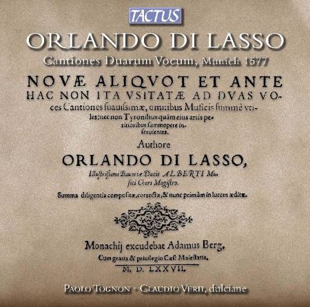 Slika LASSO:CANTIONES DUARUM VOCUM