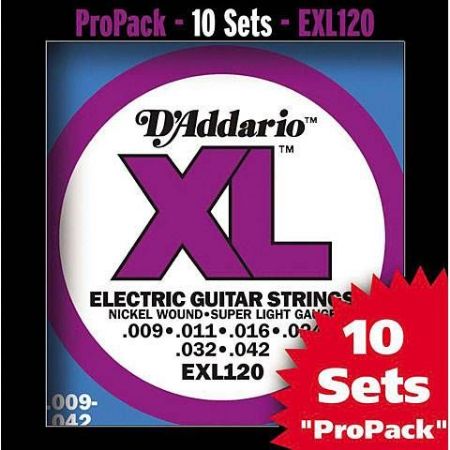 Slika DAddario strune za električno kitaro EXL120-10Pack  9-42