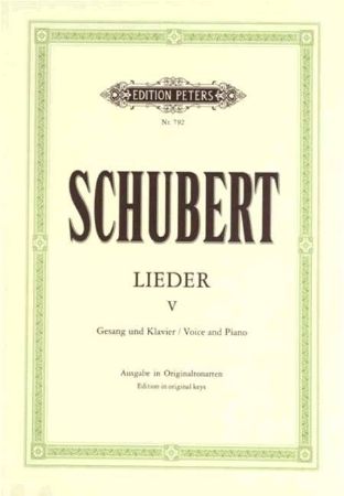 SCHUBERT:LIEDER V VOICE AND PIANO