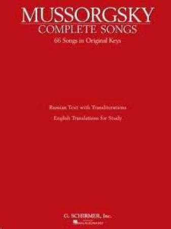 Slika MUSSORGSKY:COMPLETE SONGS 66 SONGS IN ORIGINAL KEYS