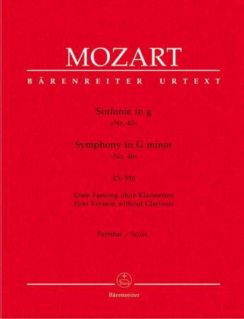 Slika MOZART:SYMPHONY NO.40 KV 550  SCORE