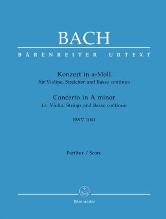 BACH J.S.:CONCERTO BWV 1041 A-MOLL SCORE