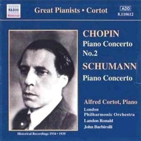 Slika CHOPIN,SCHUMANN:PIANO CONCERTO/CORTOT