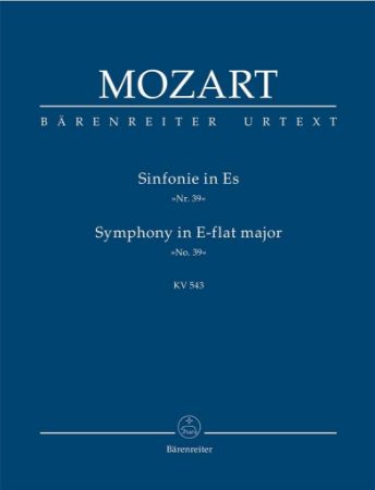 Slika MOZART:SYMPHONY/ SINFONIE KV 543 IN ES NO.39 KV543 STUDY SCORE