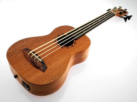 Koki'o ukulele EQ fretted bass mahogany w/lightcase