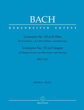 Slika BACH J.S.:CONCERTO NO.6 BWV 1057 SCORE