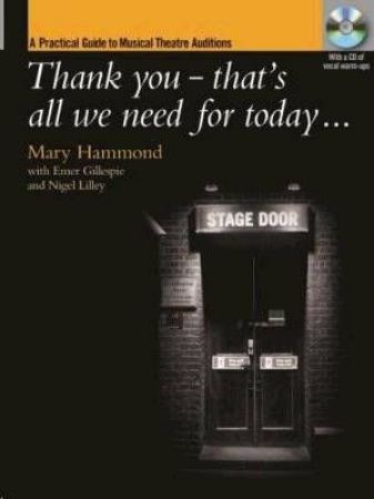 Slika HAMMOND:THANK YOU THAT'S ALL WE NEED FOR TODAY+CD