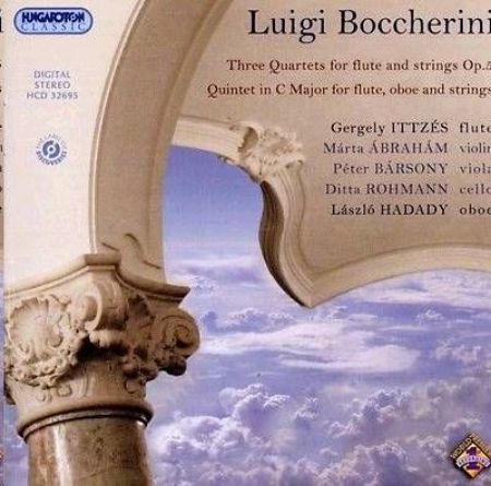 BOCCHERINI:THREE QUARTETS FOR FLUTE AND STRINGS OP.5