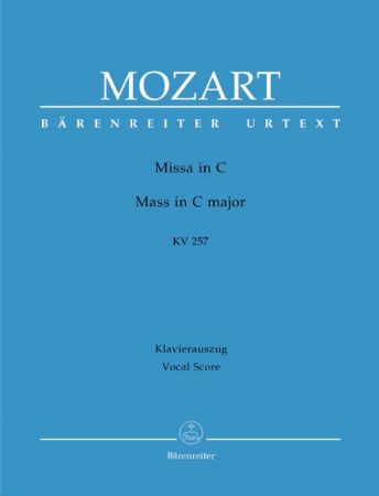 Slika MOZART:MISSA IN C CREDO MESSE KV 257 VOCAL SCORE