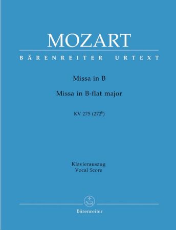 Slika MOZART:MISSA IN B KV 275 VOCAL SCORE