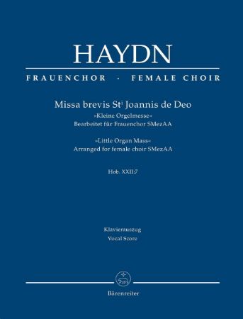 Slika HAYDN:MISSA BREVIS ST JOANNIS DEO LITTLE ORGAN MASS HOB XXII:7 VOCAL SCORE