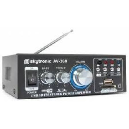 SKYTRONIC mini ojačevalec FM/USB/SD AV-360